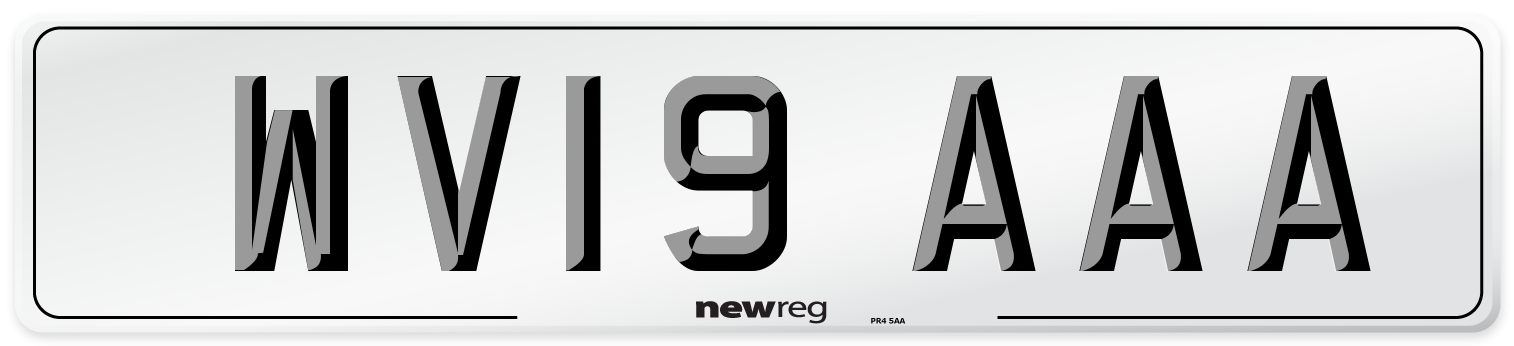 WV19 AAA Number Plate from New Reg